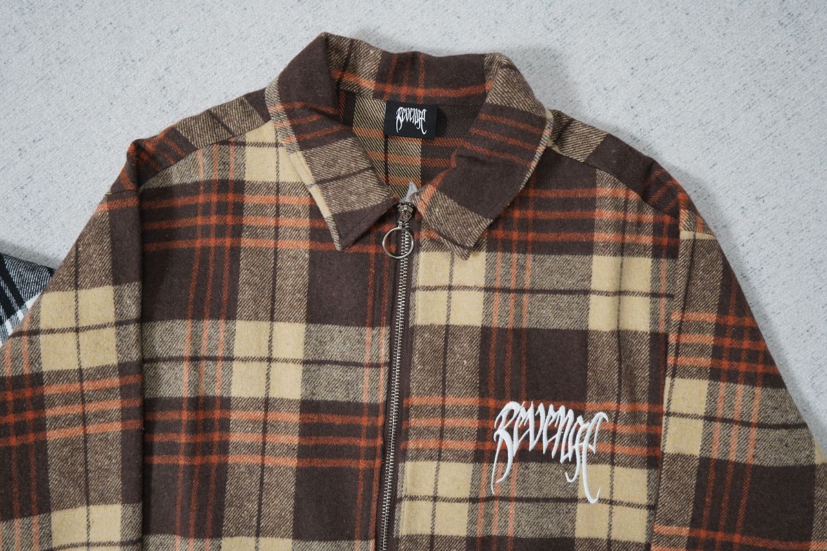 Revenge Embroidered Flannel Shirt