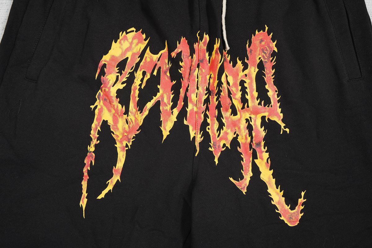 Revenge Thorn Flame Letter Shorts