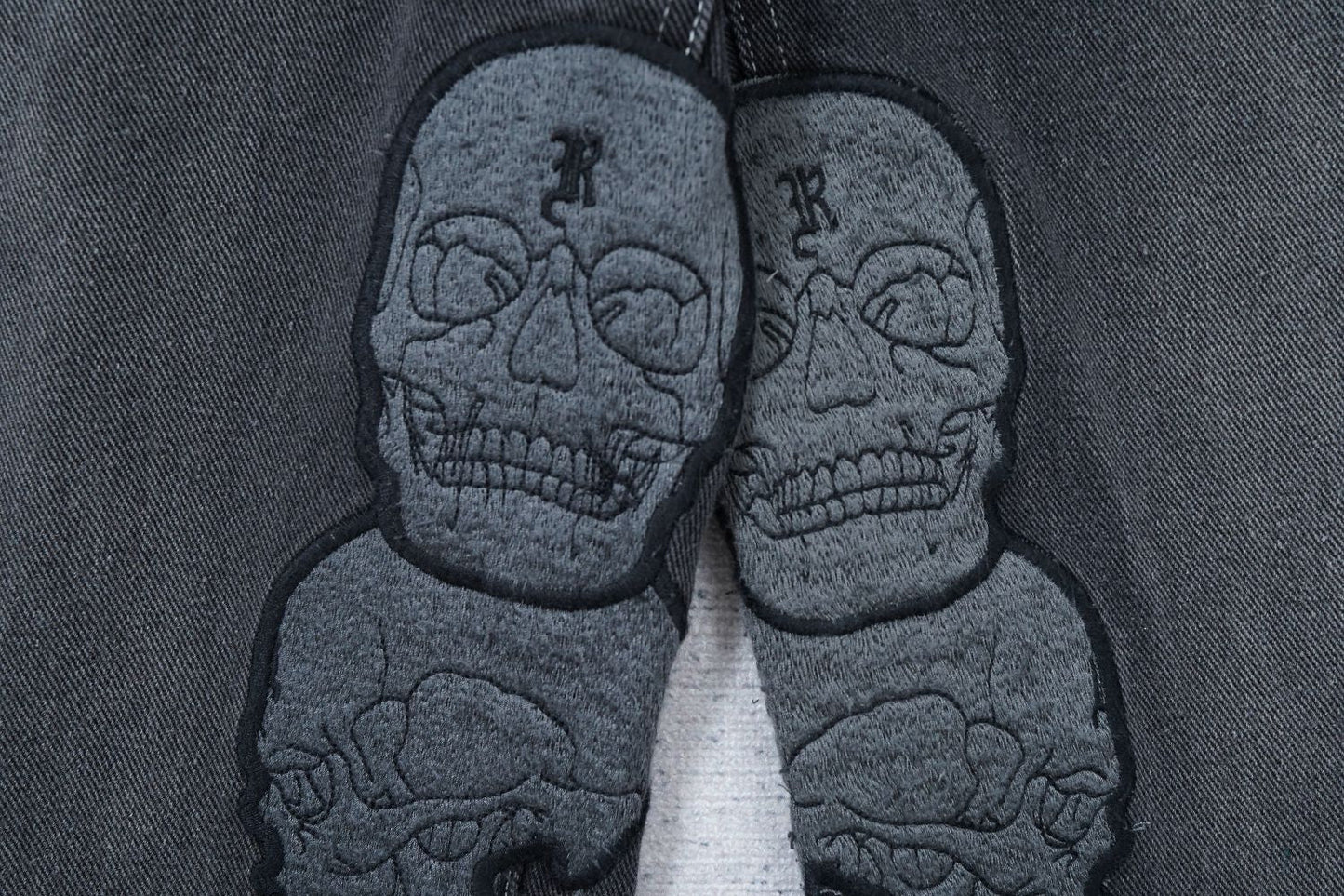 Revenge Skull Patch Denim Pant