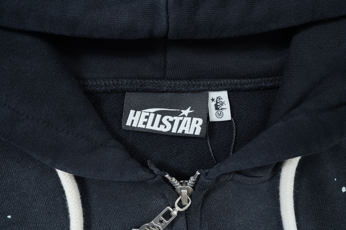 Hellstar Spiderweb Sport Logo Black Zip-Up Hoodie