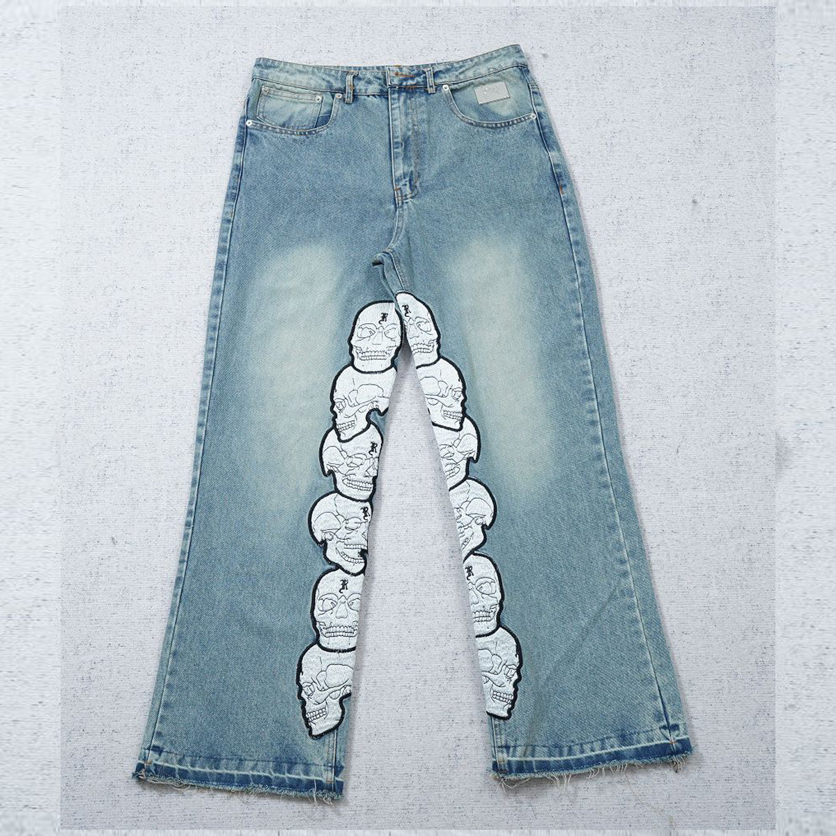 Revenge Skull Patch Denim Pant