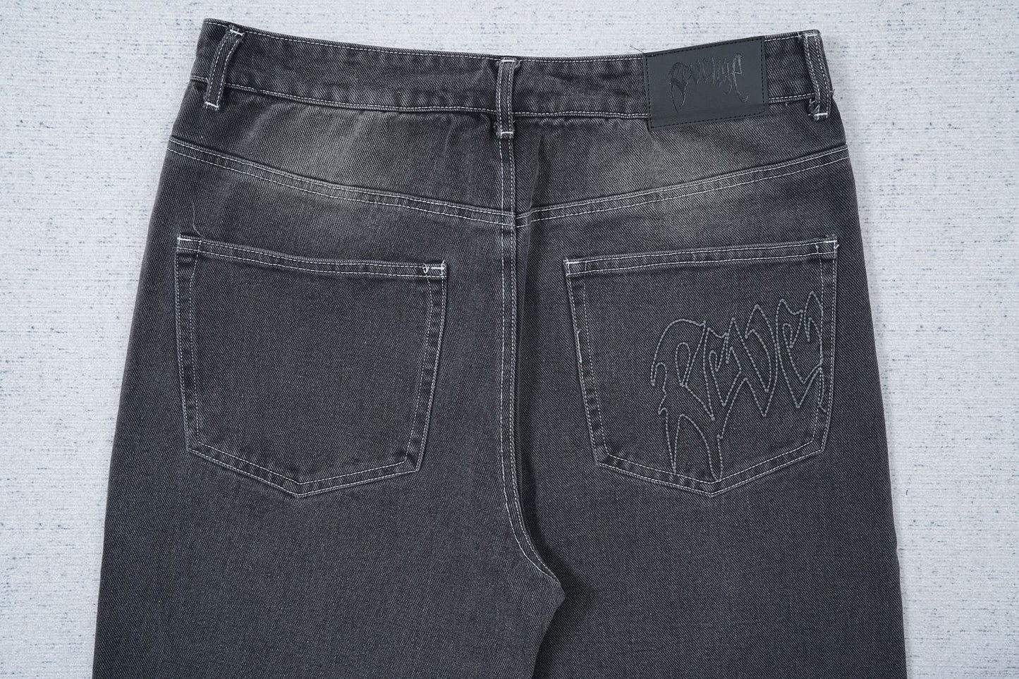 Revenge Skull Patch Denim Pant