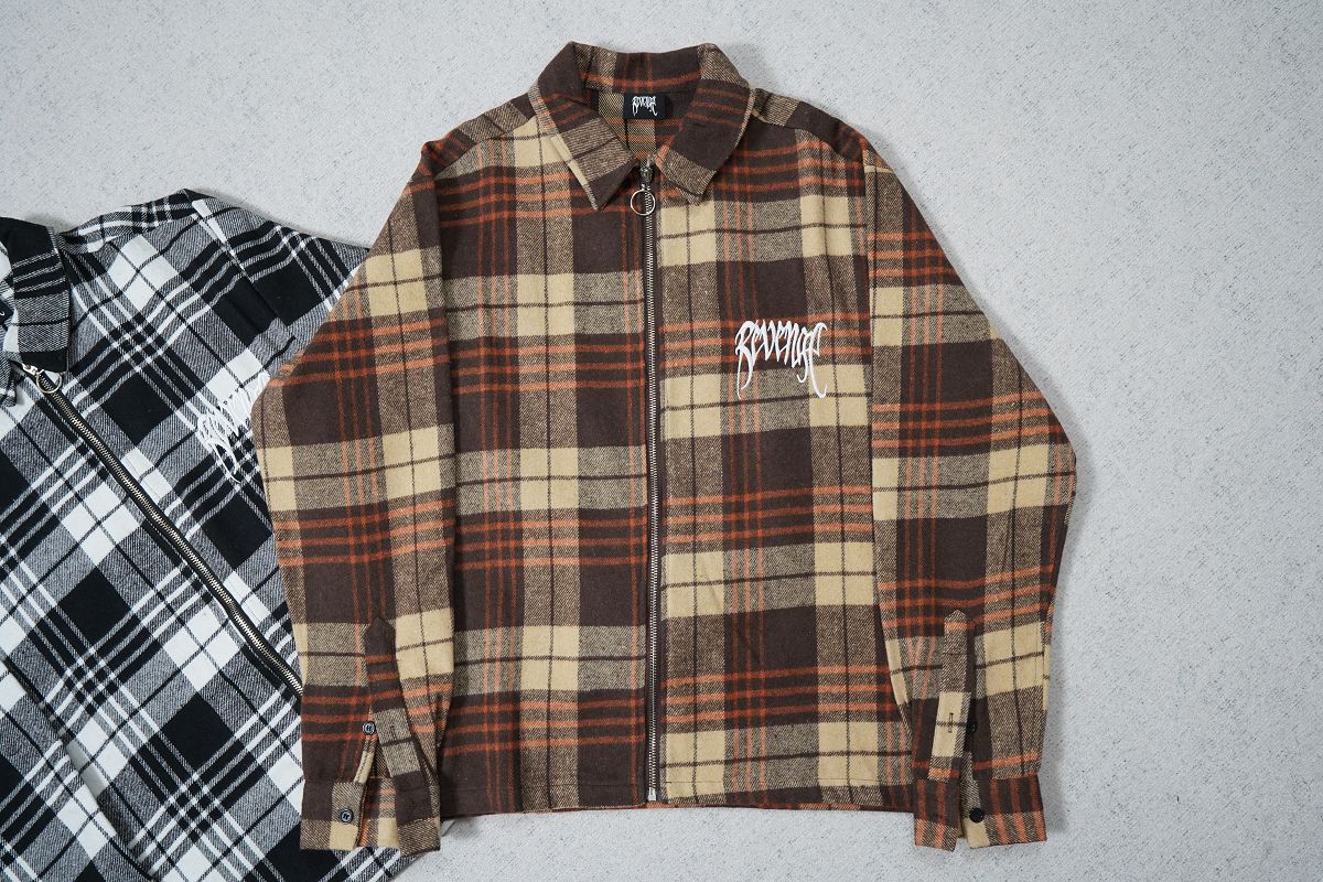 Revenge Embroidered Flannel Shirt